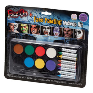 Rio Ansiktsmaling/Makeup Sett - 8 Paletter + 8 Fargestifter