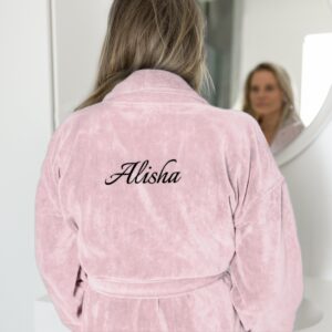 Personlig badekåpe - Dame - Rosa - S/M